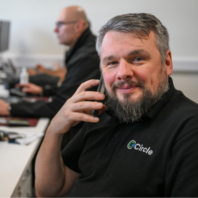 Circle specialist supporting a client risk assessment